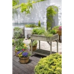 Vegtrug Kruidentafel 58 × 78 × 80 Cm - Grijs -Tuinwinkel 1540756750 1 600