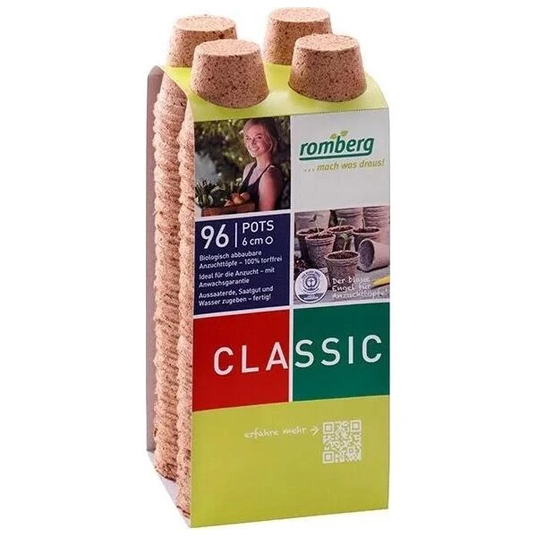 Vezelpotjes Rond 6 Cm - Biologisch Afbreekbaar - Set Van 96 Stuks 3 Vezelpotjes Rond 6 Cm - Biologisch Afbreekbaar - Set Van 96 Stuks