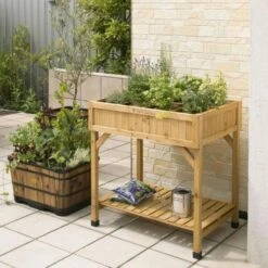 Vegtrug Kruidentafel 58 × 78 × 80 Cm - Naturel 9 Vegtrug Kruidentafel 58 × 78 × 80 Cm - Naturel -Tuinwinkel plantentafel kruidentafel 1540759393 1 600