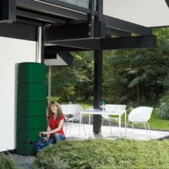 Regenton Muurmodel SLIM 650 Liter + Kraan - Groen -Tuinwinkel regenton muurmodel slim 650l groen kr 1603727192 600
