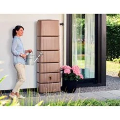 Regenton Muurmodel Slim 650 Liter + Kraan - Taupe -Tuinwinkel regenton muurmodel slim 650l taupe kr 1603726255 600